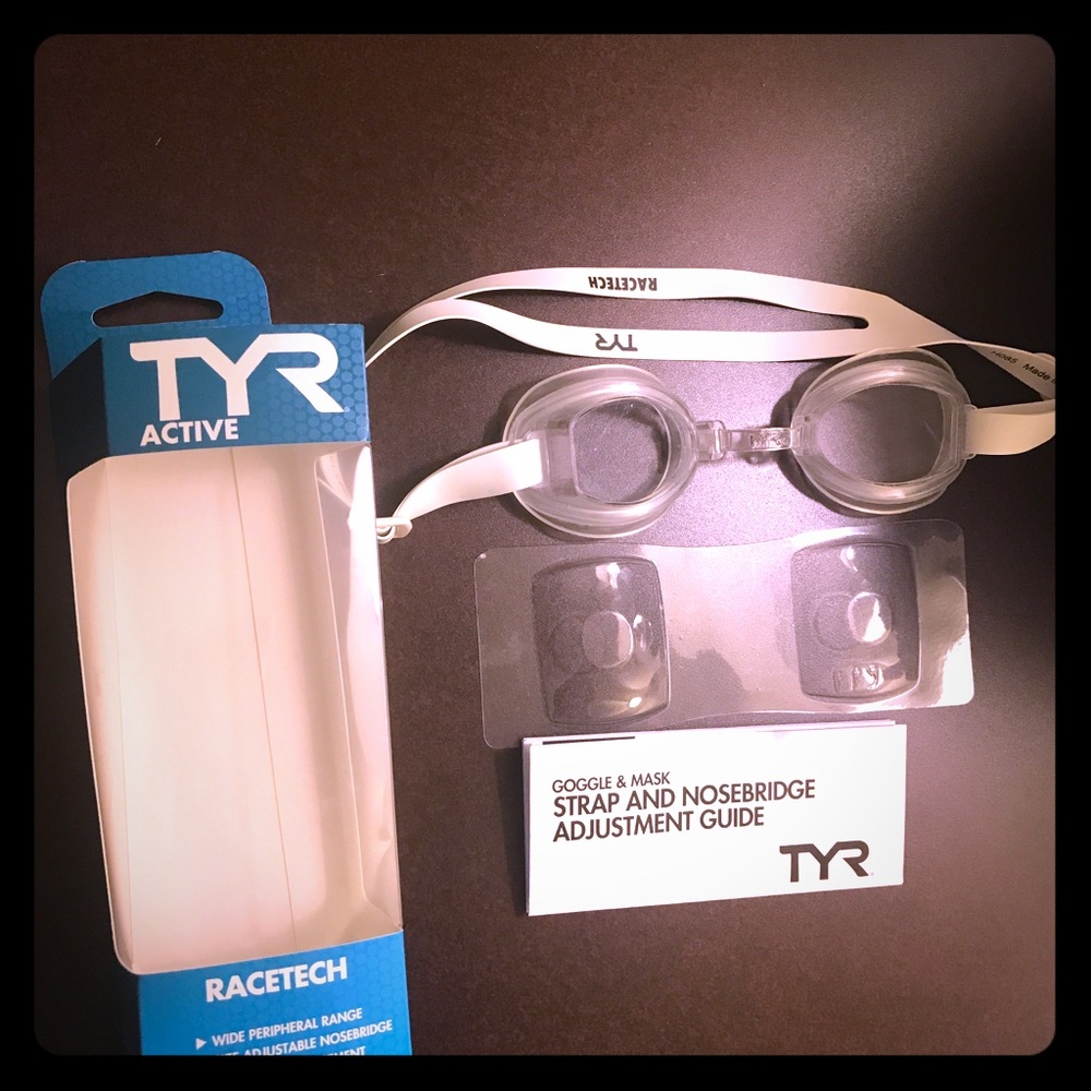 TYR Adult Training Goggles, RaceTech -clear
